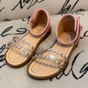 Tahari Pink and Clear Kids Sandals